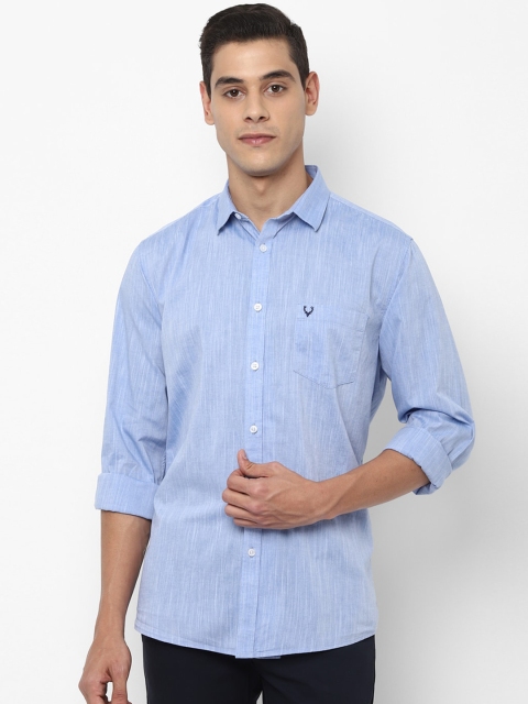 Allen Solly Men Blue Slim Fit Solid Casual Shirt