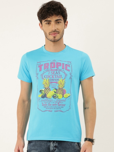 QUANCIOUS Men Turquoise Blue & Pink Organic Cotton Tropical Print Round Neck Sustainable T-shirt
QUANCIOUS Men Turquoise Blue & Pink Organic Cotton Tropical Print Round Neck Sustainable T-shirt