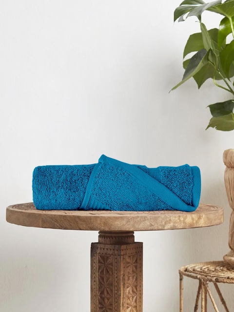 Divine Casa Unisex Blue Solid 500 GSM Bath Towel