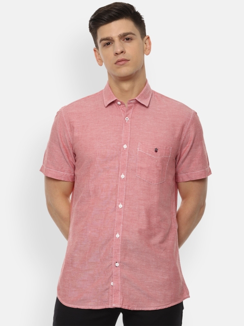Louis Philippe Sport Men Red Slim Fit Solid Casual Shirt