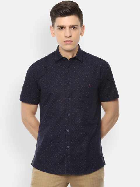 Louis Philippe Sport Men Navy Blue & Yellow Pure Cotton Slim Fit Printed Casual Shirt
Louis Philippe Sport Men Navy Blue & Yellow Pure Cotton Slim Fit Printed Casual Shirt