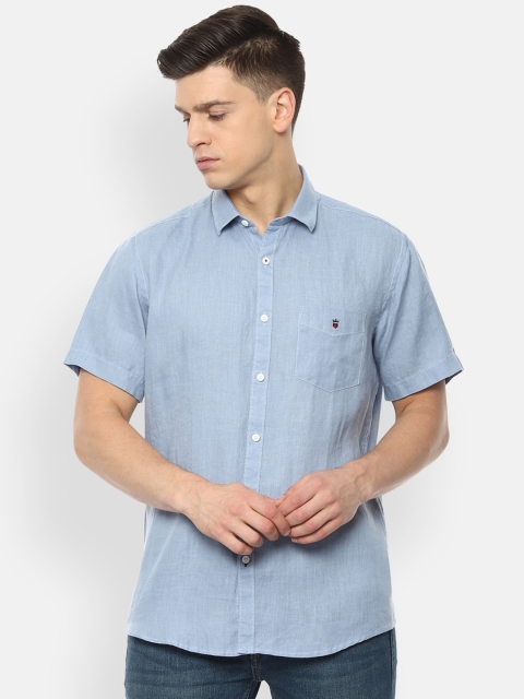 Louis Philippe Sport Men Blue Slim Fit Solid Casual Shirt