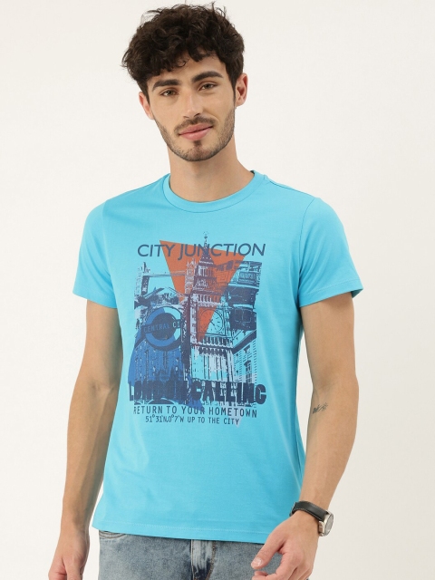 QUANCIOUS Men Blue & Rust Orange Graphic Print Organic Cotton Round Neck Sustainable T-shirt
QUANCIOUS Men Blue & Rust Orange Graphic Print Organic Cotton Round Neck Sustainable T-shirt
