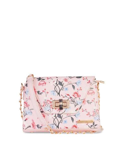 Lapis O Lupo Pink & Multicoloured Printed Sling Bag