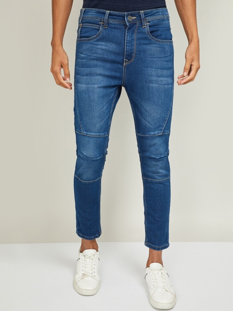 Forca by Lifestyle Men Blue Skinny Fit Low Distress Light Fade Jeans