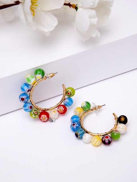 AVANT-GARDE PARIS Multicoloured Contemporary Hoop Earrings, Multi