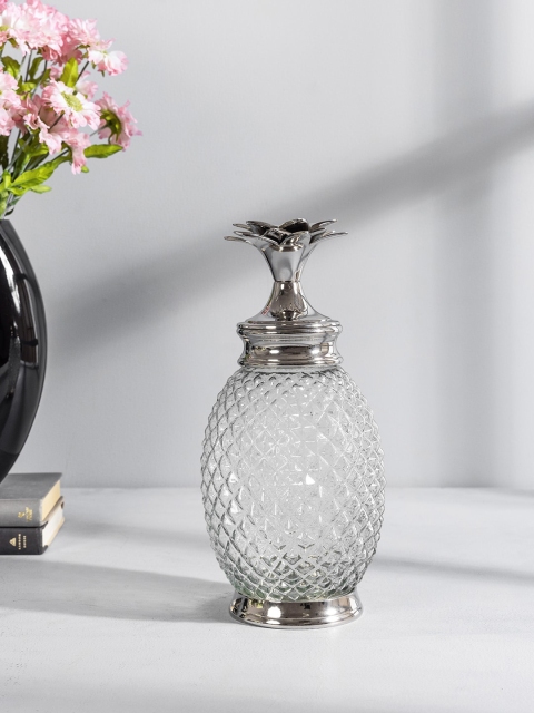 Pure Home and Living Silver-Toned & Transparent Pineapple Design Glass Centerpiece
Pure Home and Living Silver-Toned & Transparent Pineapple Design Glass Centerpiece