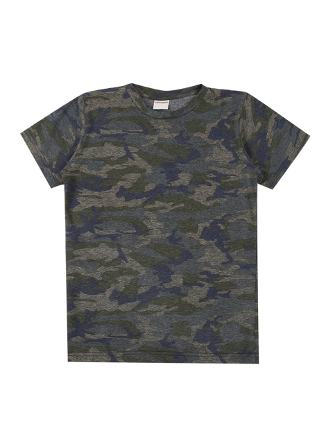 RAINE AND JAINE Boys Charcoal Grey & Olive Green Pure Cotton Camouflage Print T-shirt
RAINE AND JAINE Boys Charcoal Grey & Olive Green Pure Cotton Camouflage Print T-shirt