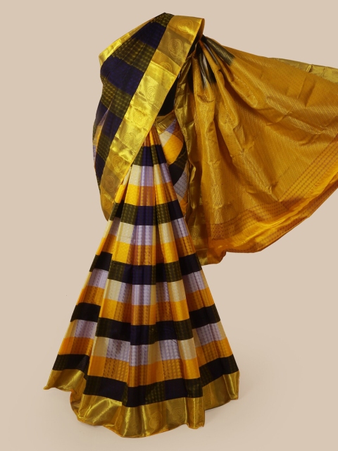 Pothys Multicoloured Woven Design Pure Silk Saree, Multi