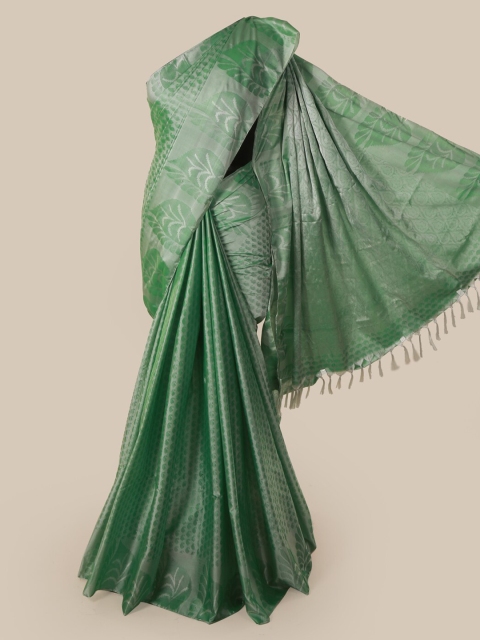 Pothys Green Woven Design Pure Silk Saree