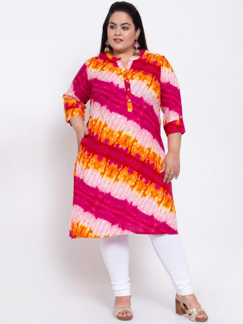 plusS Women Multicoloured Printed Kurta, Multi