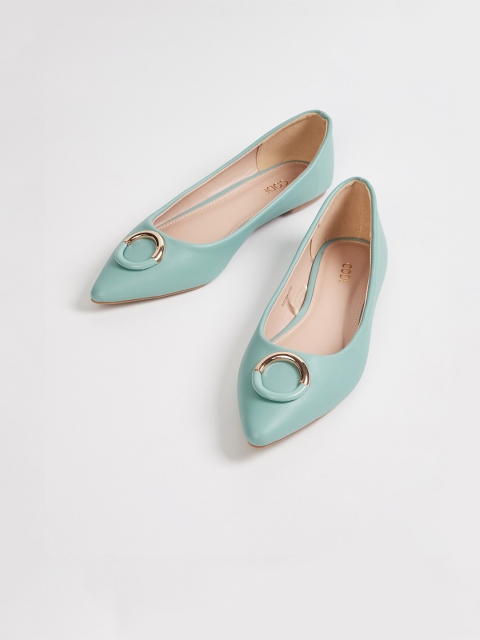 CODE by Lifestyle Women Navy Blue Solid PU Ballerinas