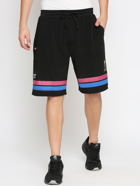 GULLY Men Black & Blue Rajasthan Royals Speed Shorts