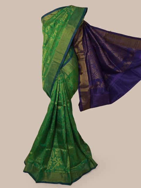 Pothys Green Pure Silk Woven Design Kanjeevaram Saree