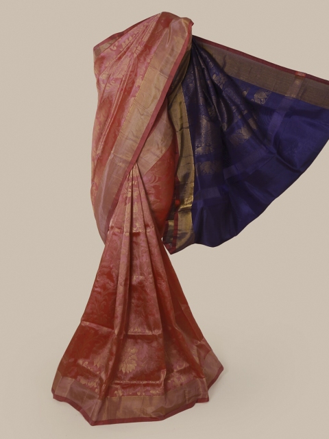 Pothys Pink Pure Silk Woven Design Kanjeevaram Saree