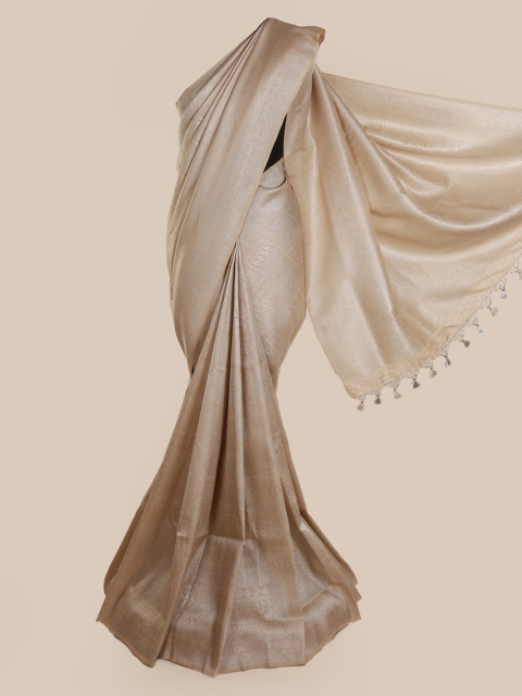Pothys Cream-Coloured Pure Silk Woven Design Banarasi Saree