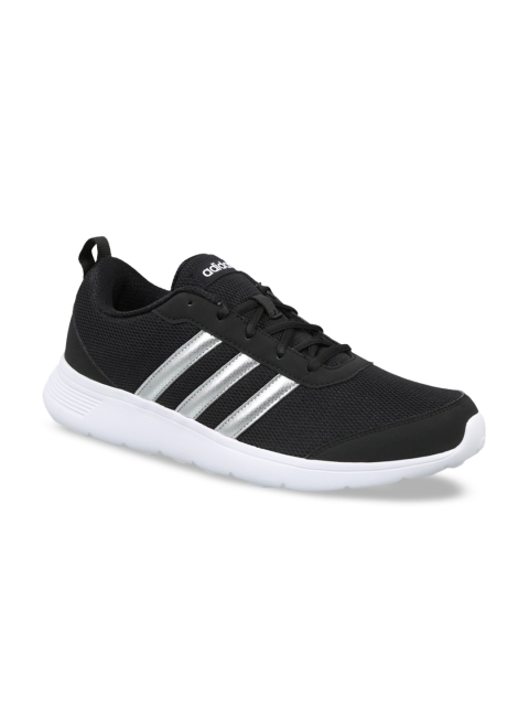 ADIDAS Men Black & Silver Mesh HYPERON M Running Shoes