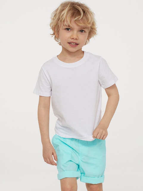 H&M Boys Turquoise Blue Cotton Shorts