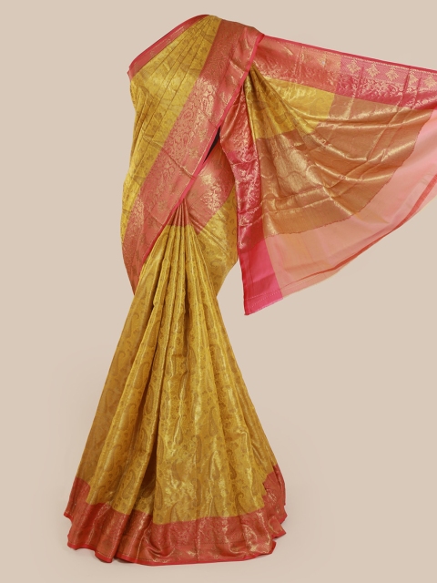 Pothys Yellow Pure Silk Woven Design Banarasi Saree
