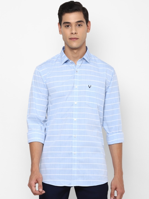 Allen Solly Men Blue & White Slim Fit Striped Casual Shirt