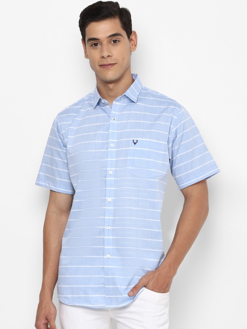 Allen Solly Men Blue & White Slim Fit Striped Casual Shirt