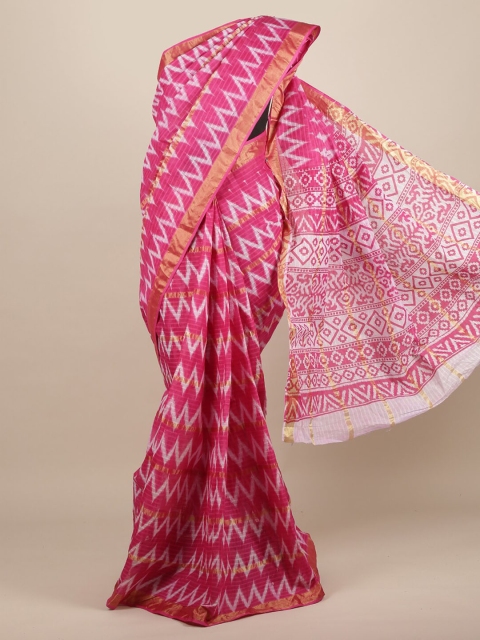 Pothys Pink Printed Pure Cotton Saree
