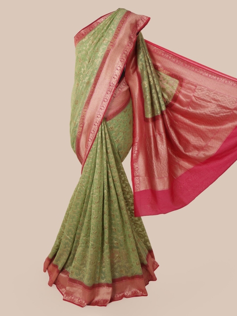 Pothys Green Pure Silk Woven Design Banarasi Saree