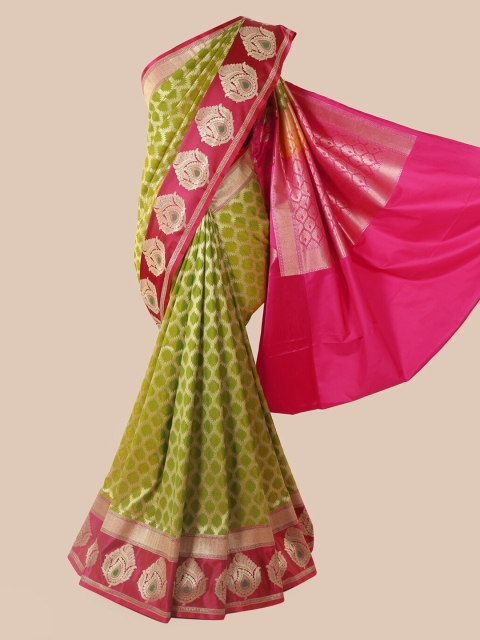 Pothys Green Pure Silk Woven Design Banarasi Saree