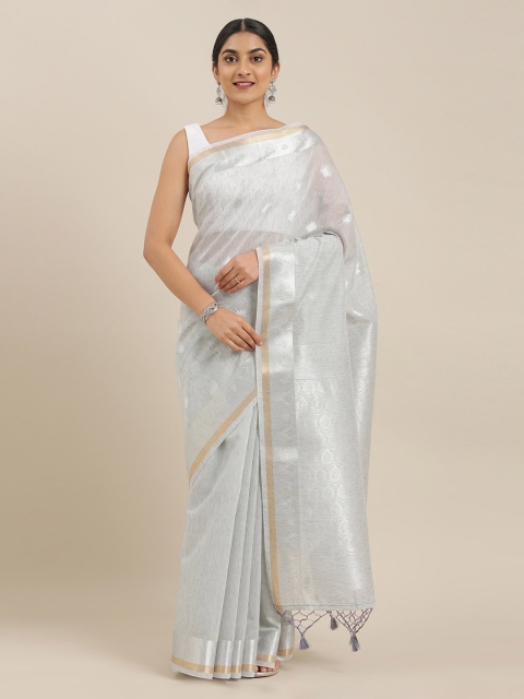 The Chennai Silks Grey & Silver-Coloured Silk Cotton Woven Design Maheshwari Saree
The Chennai Silks Grey & Silver-Coloured Silk Cotton Woven Design Maheshwari Saree