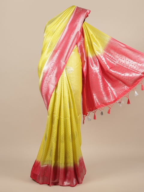 Pothys Yellow Woven Design Jute Silk Saree