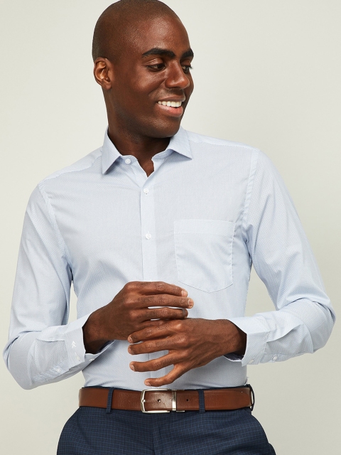 CODE by Lifestyle Men Blue Slim Fit Striped TOM Cotton Formal Shirt