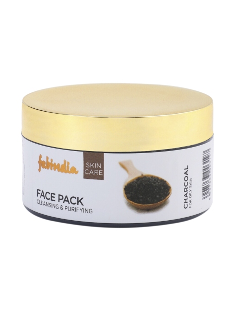 Fabindia Unisex Charcoal Face Pack 100 g, Black