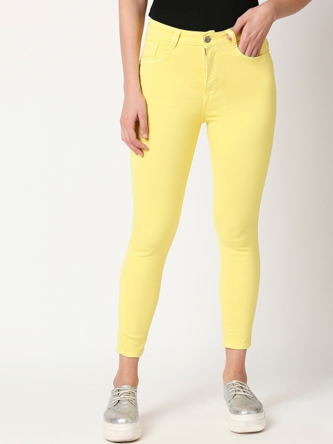 AMMARZO Women Yellow Slim Fit Jeans