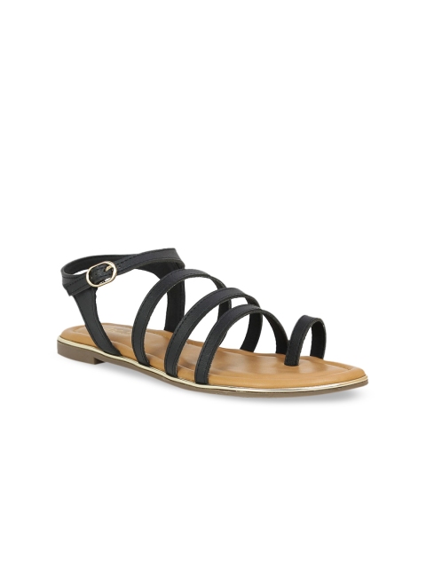 Inc 5 Women Black Solid One Toe Flats