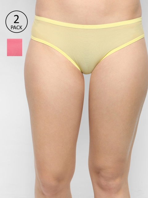 Ms.Lingies Women Pack Of 2 Yellow & Pink Self Design Lace Hipster Briefs MSP074-1536S
Ms.Lingies Women Pack Of 2 Yellow & Pink Self Design Lace Hipster Briefs MSP074-1536S