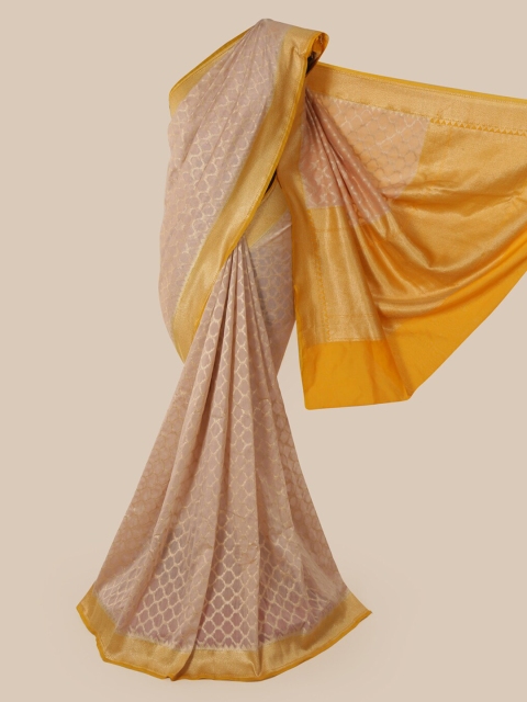 Pothys Cream-Coloured Pure Silk Woven Design Banarasi Saree