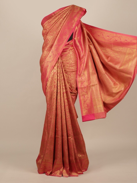 Pothys Pink Woven Design Jute Silk Saree