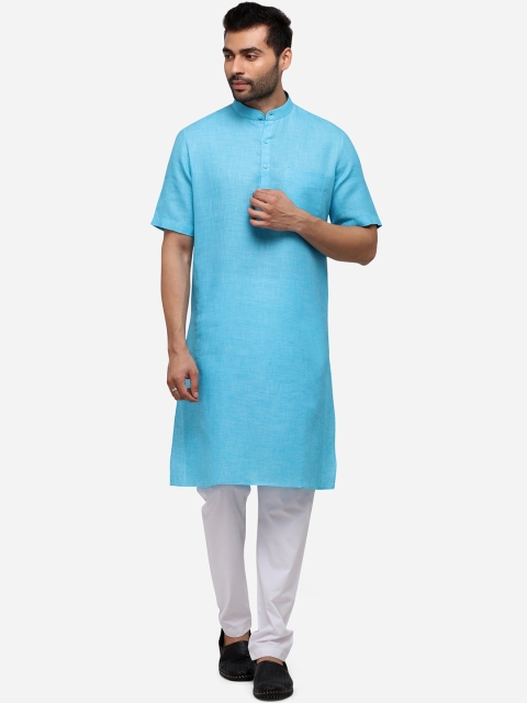 Modi Kurta Men Blue Solid Kurta