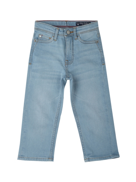 Allen Solly Junior Boys Blue Slim Fit Mid-Rise Clean Look Jeans