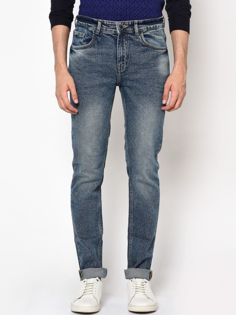 Blackberrys Men Navy Blue Skinny Fit Low-Rise Cotton Clean Look Jeans