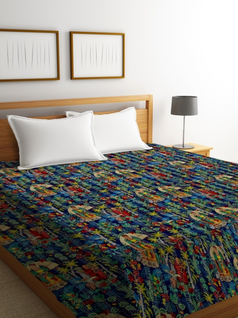 Rajasthan Decor Blue & Red Floral Block Printed Cotton Jaipuri Kantha Handmade Double Bed Cover
Rajasthan Decor Blue & Red Floral Block Printed Cotton Jaipuri Kantha Handmade Double Bed Cover