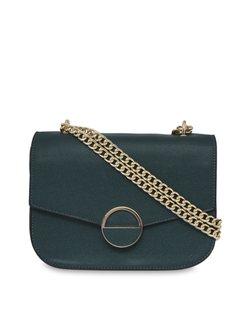 Forever Glam by Pantaloons Green Solid Sling Bag