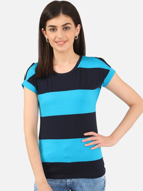 V2 Value & Variety Blue Striped Regular Top