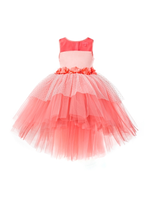 Toy Balloon kids Girls Pink Embellished Net Fit & Flare Dress
