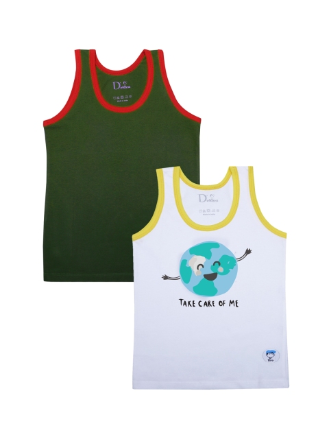 DChica Boys Pack Of 2 Assorted Cotton Innerwear Vests DCVSAP6742