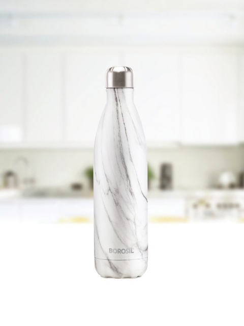 BOROSIL White & Grey Solid Stainless Steel Double Walled Vacuum Insulated Water Bottle
BOROSIL White & Grey Solid Stainless Steel Double Walled Vacuum Insulated Water Bottle