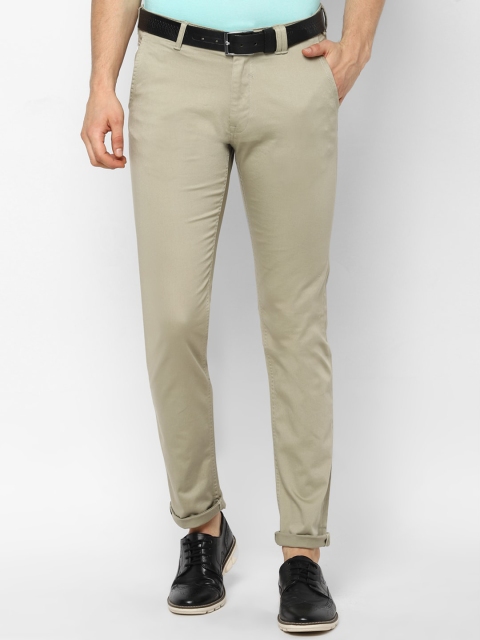 Solly Jeans Co. Men Khaki Slim Fit Solid Regular Trousers