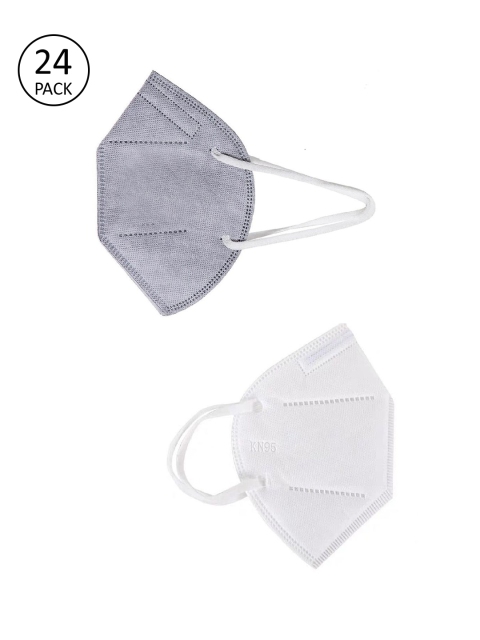 OOMPH Unisex Pack Of 24 Solid 5-Ply N95 Anti-Pollution Reusable Protective Masks, Grey
OOMPH Unisex Pack Of 24 Solid 5-Ply N95 Anti-Pollution Reusable Protective Masks, Grey