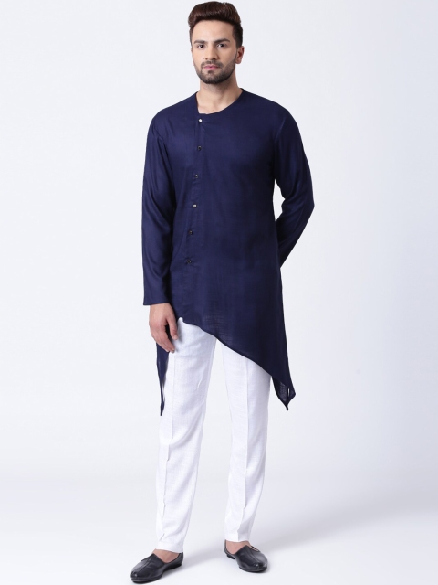 I Know Men Navy Blue Kurta