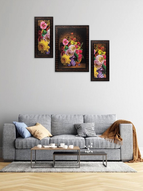 Indianara Set of 3 Multicoloured Flowers in Vases Framed Wall Paintings without Glass, Multi
Indianara Set of 3 Multicoloured Flowers in Vases Framed Wall Paintings without Glass, Multi